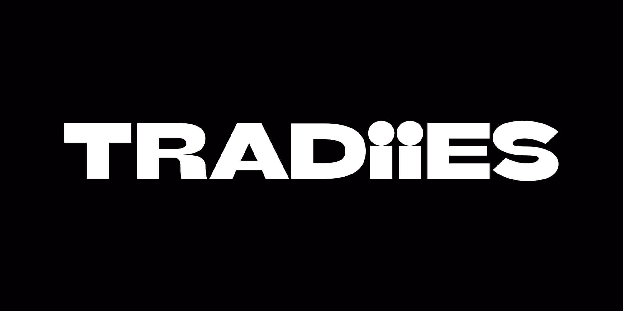 Tradiies's logo, which is a wordmark of the same name